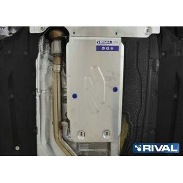 Защита КПП алюминий 4 мм RIVAL для BMW 3-series, 316i; 320i; задний привод 2012-2019/BMW 4-series Coupe, 420i; 420d; задний привод 2012-2020