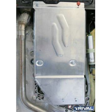 Защита КПП + РК алюминий 4 мм RIVAL для BMW 3 GT, 328i; 320i; 320d; полный привод 2013-/BMW 3-series, 328d; 320i; 320d; полный привод 2012-2019