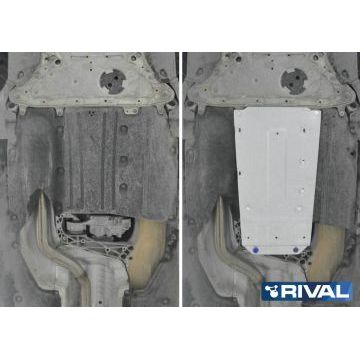 Защита КПП и РК Rival алюминий 4 мм для BMW 5 G30 2016-