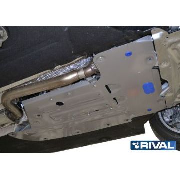 Защита КПП Rival алюминий 4 мм на задний привод для BMW 5 2010-2016