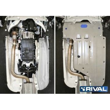 Защита КПП Rival алюминий 4 мм на задний привод для BMW 5 2010-2016
