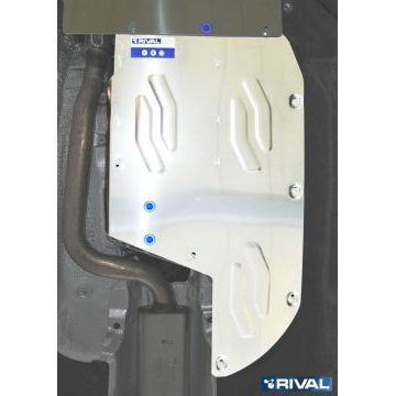 Защита КПП + РК алюминий 4 мм RIVAL для BMW 5 GT, 528i, 530d; полный привод 2009-2018/BMW 5-series, 528i, 530d; полный привод 2010-2016