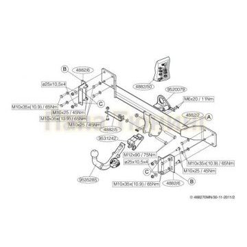 Фаркоп Brink шар BMA съёмный для BMW 5 E60/E61 2003-2010