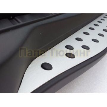 Пороги алюминиевые OEM Tuning для BMW X1 2009-2015