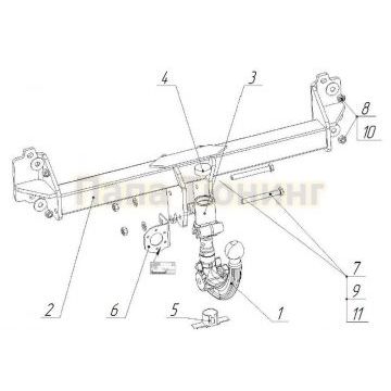 Фаркоп Bozal 2400/100 для BMW X3 (F25) SUV 2010-2017/BMW X4 (F26) SUV 2014-2018 Фаркоп Bozal 2400/100 для BMW X3 (F25) SUV 2010-2017/BMW X4 (F26) SUV 2014-2018