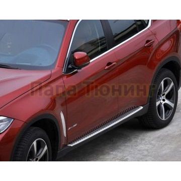 Пороги алюминиевые OEM Tuning для BMW X4 2014-2018