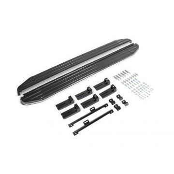 Пороги алюминиевые Rival Premium для Skoda Kodiaq 2017-