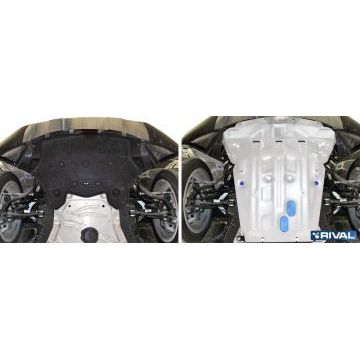 Защита картера алюминий 4 мм RIVAL для BMW X5, 35i; 30d; 25d; 40d; 50i 2013-2018/BMW X6, 30d; 35i; 50i 2014-2020