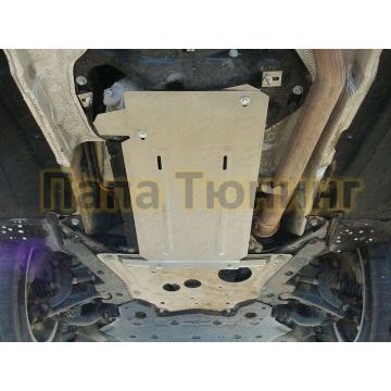 Защита КПП (алюминий) 4мм ТСС для BMW X5 3.0i, 4.4i/3.0D (F15) 2013-2018 / BMW X6 3.0i, 4.4i/3.0D (F16) 2014-2019