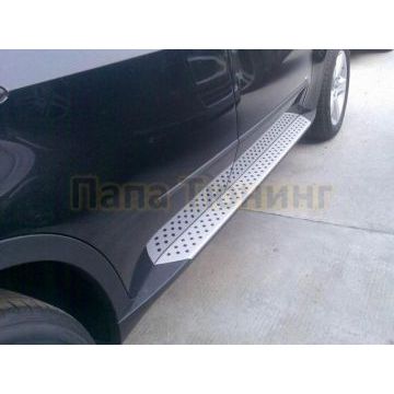 Пороги алюминиевые OEM Tuning для BMW X5 2006-2013