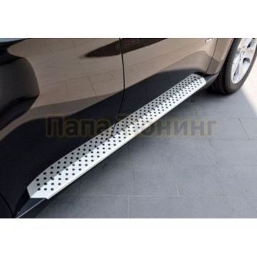 Пороги алюминиевые OEM Tuning для BMW X6 2008-2014