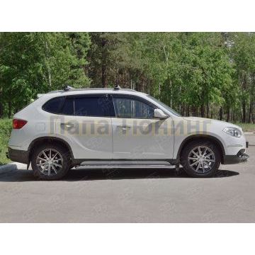 Пороги с площадкой алюминиевый лист d42 вариант 2 РусСталь для Brilliance V5 2014-