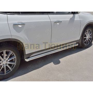 Пороги труба d57 вариант 1 РусСталь для Brilliance V5 2014-