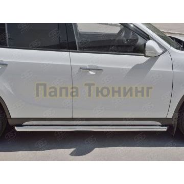 Пороги труба d57 вариант 1 РусСталь для Brilliance V5 2014-
