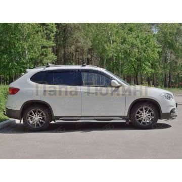 Пороги труба с накладками d76 вариант 1 РусСталь для Brilliance V5 2014-