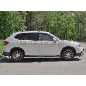 Пороги труба с накладками d76 вариант 3 РусСталь для Brilliance V5 2014-