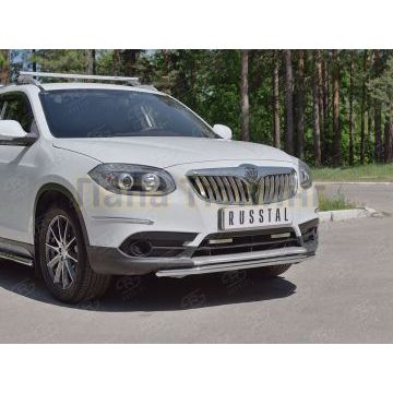 Защита переднего бампера d42 РусСталь для Brilliance V5 2014-