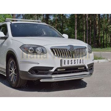 Защита переднего бампера d57 РусСталь для Brilliance V5 2014-