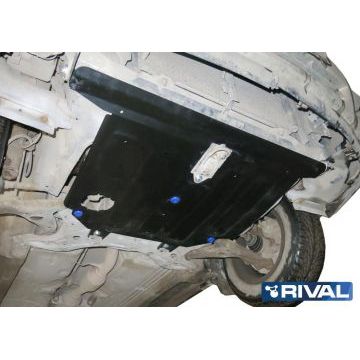 Защита картера + КПП Rival сталь 2 мм для Toyota Corolla Runx, V - 1.5; 1.8; передний привод 2002-2006