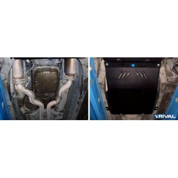 Защита КПП Rival для 2,8 и 3,6 сталь 2 мм для Cadillac CTS 2007-2014