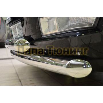 Защита передняя двойная 76-d76 дуга РусСталь для Cadillac Escalade 2006-2015