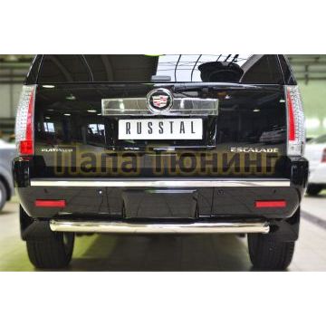 Защита заднего бампера d76 дуга РусСталь для Cadillac Escalade 2006-2015