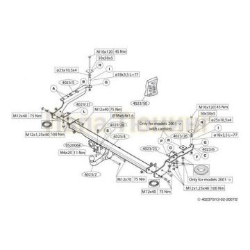 Фаркоп Brink шар A для Subaru Forester 1997-2008