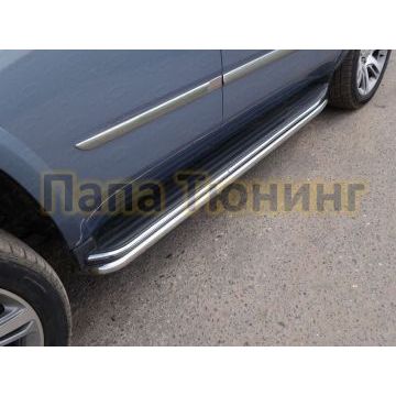 Защита штатных порогов 50 мм ТСС для Cadillac Escalade 2015- Защита штатных порогов 50 мм ТСС для Cadillac Escalade 2015-