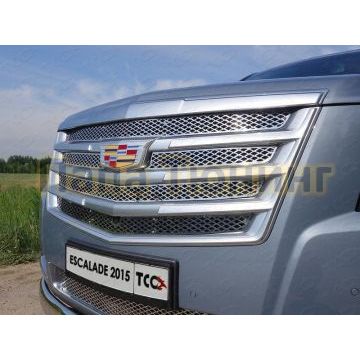 Решетка радиатора верхняя лист ТСС для Cadillac Escalade 2015-