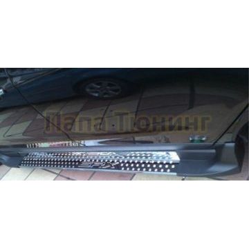 Пороги алюминиевые OEM Tuning для Cadillac SRX 2010-2016