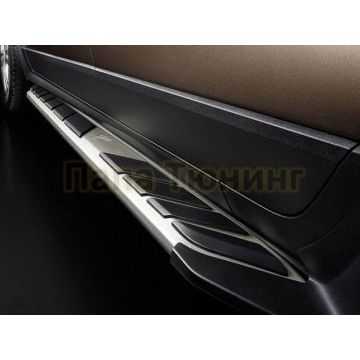 Пороги алюминиевые вариант 2 OEM Tuning для Cadillac SRX 2010-2016