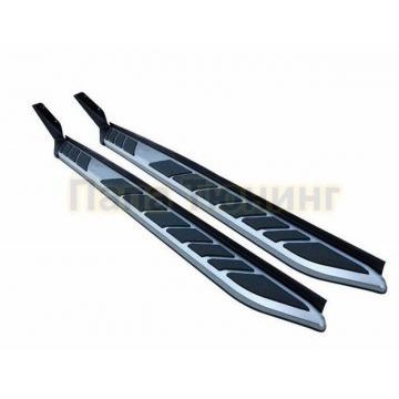 Пороги алюминиевые вариант 2 OEM Tuning для Cadillac SRX 2010-2016