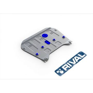 Защита картера + КПП алюминий 4 мм Rival для Chevrolet Traverse, V - 3.6; полный привод 2017-/Cadillac XT5, V - 3.6 2016-