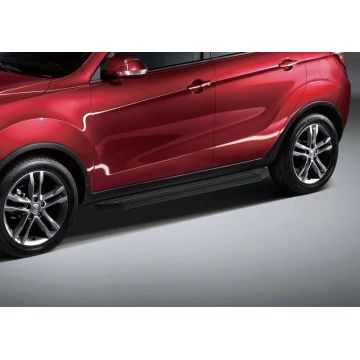 Пороги алюминиевые Rival Black-Premium для Changan CS35 2013-