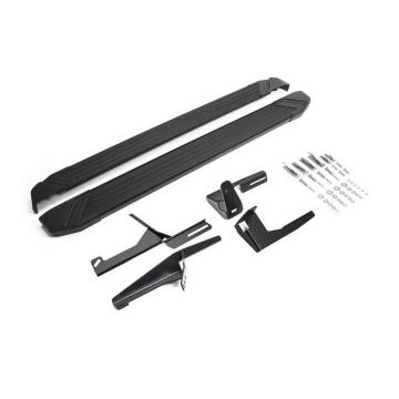 Пороги алюминиевые Rival Black Start овальные для Changan CS35 2013-