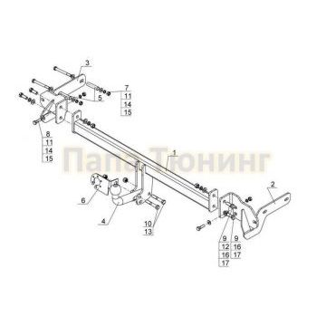 Фаркоп Avtos для Changan CS35 2013-