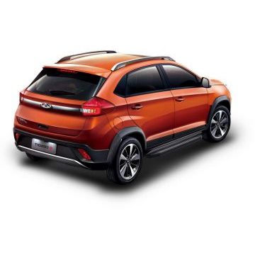 Пороги алюминиевые Rival Black-Premium для Chery Tiggo 2 2017-