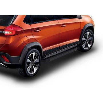 Пороги алюминиевые Rival Black Start овальные для Chery Tiggo 2 2017-