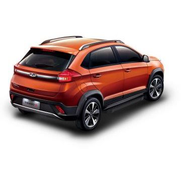 Пороги алюминиевые Rival Black Start овальные для Chery Tiggo 2 2017-