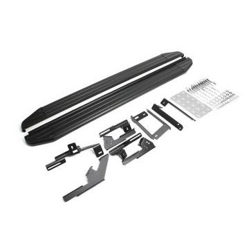 Пороги алюминиевые Rival Black-Premium для Chery Tiggo 5 2014-