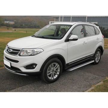 Пороги с площадкой нержавеющий лист 57 мм Rival для Chery Tiggo 5 2014-