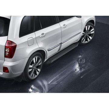 Пороги алюминиевые Rival Black Start для Chery Tiggo 3 2017-