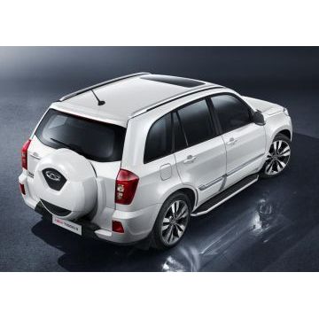 Пороги алюминиевые Rival Premium для Chery Tiggo 3 2017-