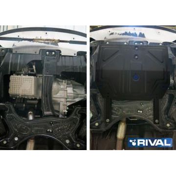 Защита картера + КПП Rival сталь 2 мм для Chery Tiggo FL, V - 1.6 2013-2016
