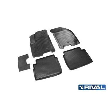 Коврики салона Rival полиуретан 5 штук на седан и хетчбек для Chevrolet Aveo/Ravon Nexia R3 2003-