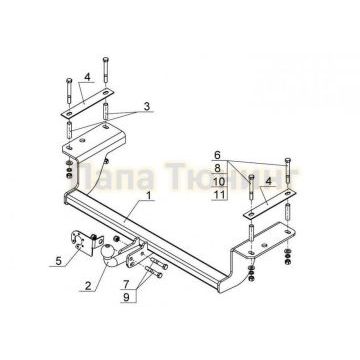 Фаркоп Avtos для Chevrolet Cobalt 2013-2016