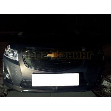 Защита радиатора черная нижняя РусСталь для Chevrolet Cruze 2012-2015