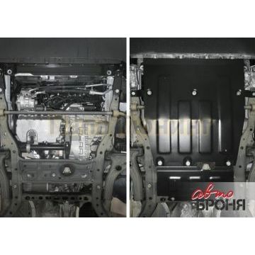 Защита картера + КПП АвтоБРОНЯ сталь 2 мм для Volkswagen Crafter, V - 2.0TDI(140л.с.); V - 2.0TDI(177л.с.); МКПП; передний привод 2016-/Man TGE 3.180, V - 2.0TDI(177л.с.); МКПП; передний привод 2017-