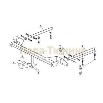 Фаркоп Avtos для Chevrolet Cruze 2012-2015