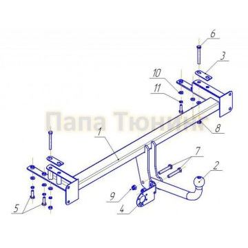 Фаркоп Avtos для Chevrolet Lacetti 2005-2013